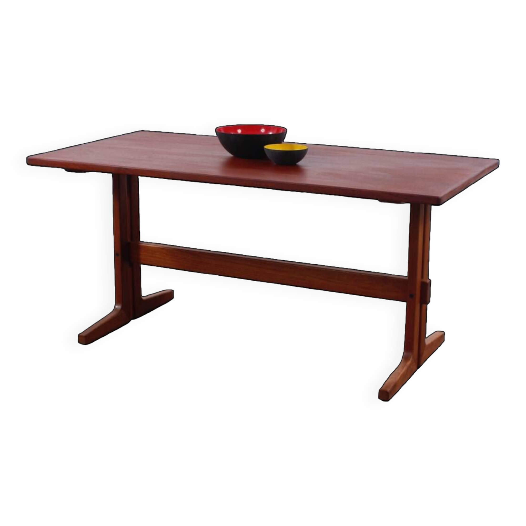 Table basse vintage en teck danois milieu du siècle 50er 60er