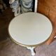 Bistro table in cast iron and beige melamine ⌀ 60 cm