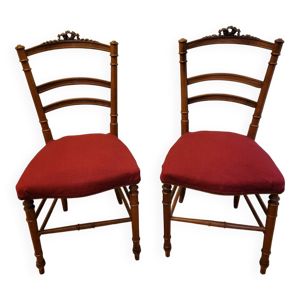 2 chaises style louis - xvi