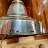 Pair of silver-plated metal lamps published by Christofle - 1950s design