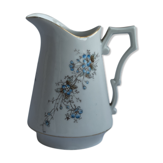 Pot à lait en porcelaine XIXe siècle fleurs bleues