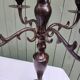 Pair of 5-light metal candlesticks