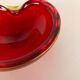 Large Murano Glass "Red-Yellow" Bowl Element Shell Ashtray Murano, Italy, 1970s