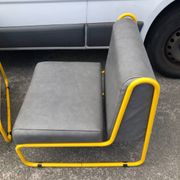 Pair of designer armchairs by Henri Julien