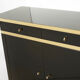 Black lacquered and brass inlade by J.C. Mahey 70s