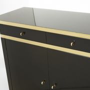 Enfilade laquée noire et laiton signée J.C. Mahey années 70