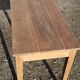 Table de ferme en chêne pieds fuselé bois brut