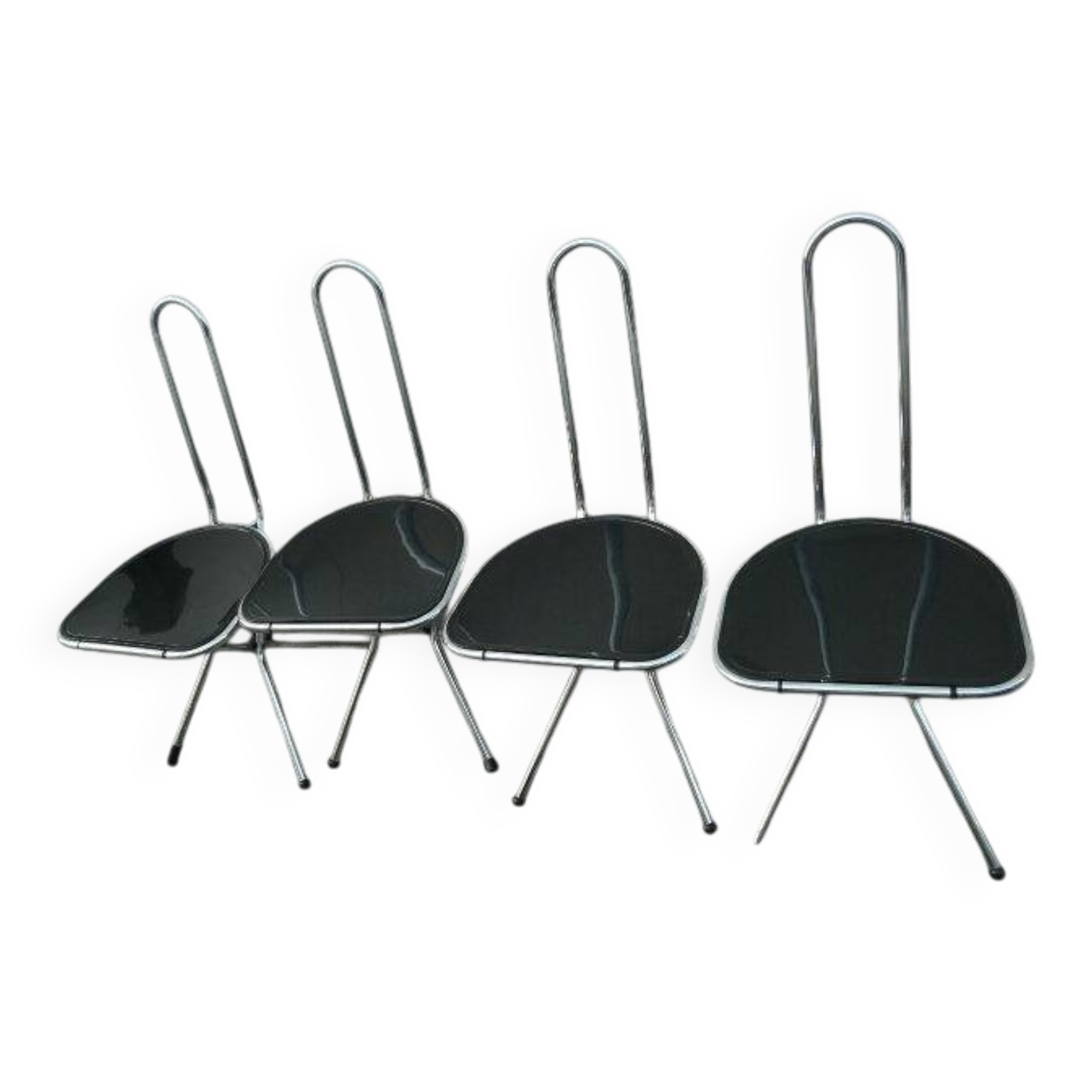 série de 4 chaises pliantes post-modernes par Niels Gammelgaard pour Ikea