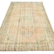 5x9 Vintage Oriental & Bordered Pattern Orange Turkish Rug, 170x274Cm