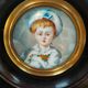 Peinture miniature sous cadre Napoléon III