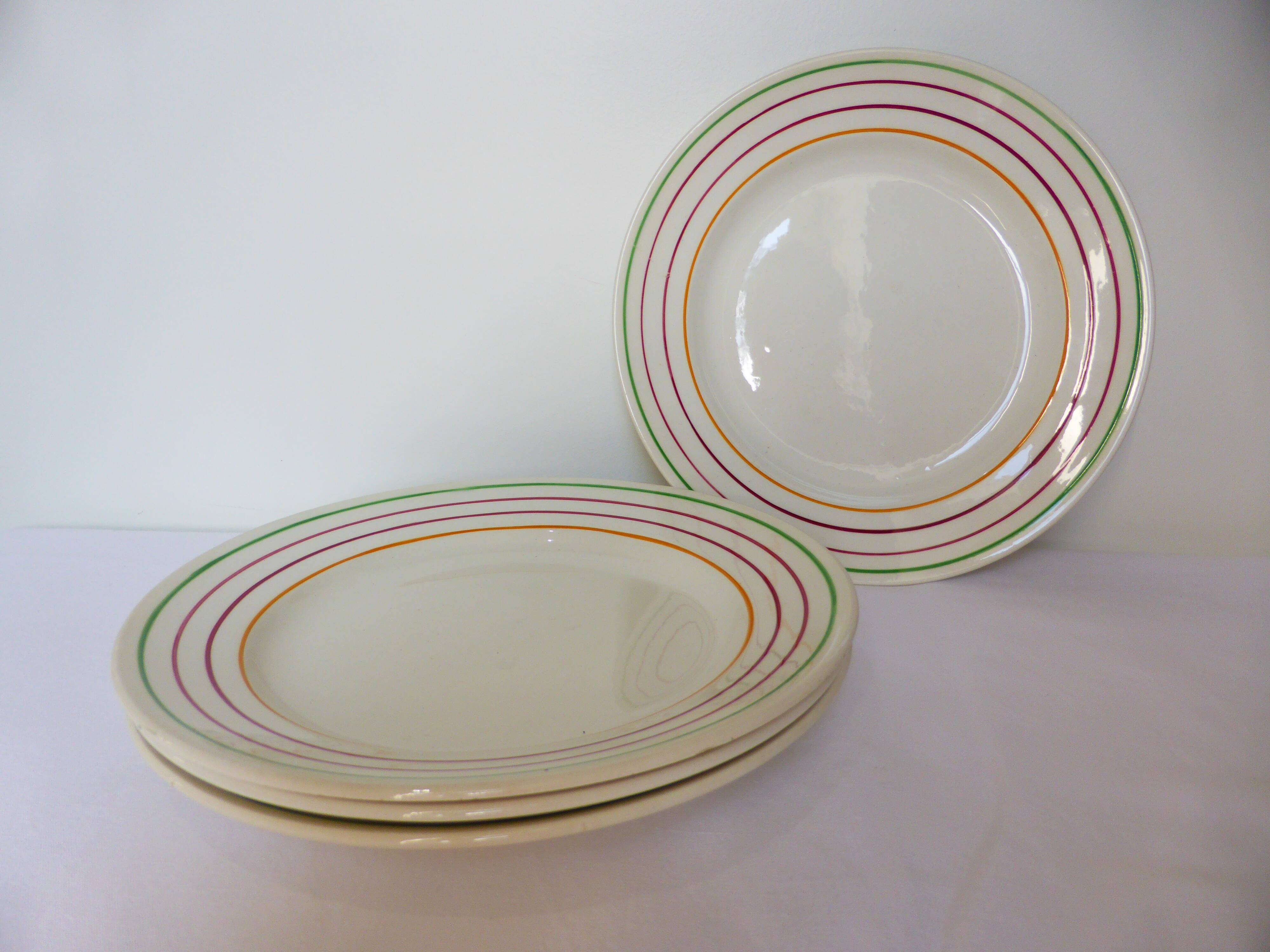 4 flat plates Gien model Jean