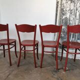 Set de 4 chaises bistrot bois courbé Fischel