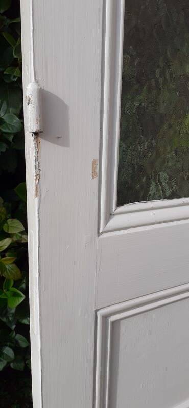 Communication door 1 translucent glass H233.5xL84.5cm old 20th century