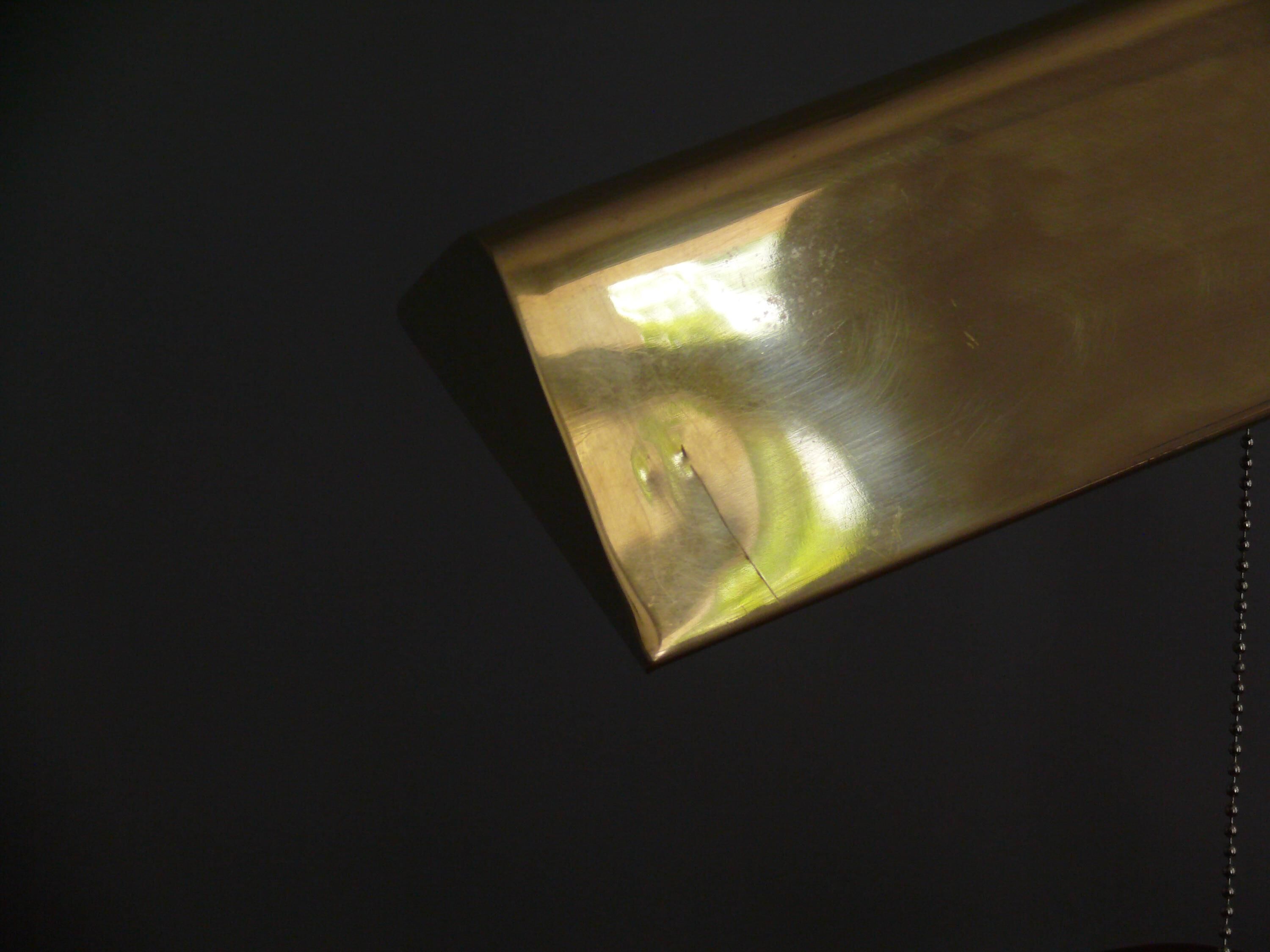 Lampe de banquier en laiton, conçue par Florian Schulz, années 1970 - Allemagne