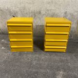 Yellow chest of drawers model 4601 by Simon Fussell for Kartell, 1970s