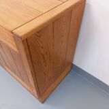 Charlotte Perriand style Les Arcs vintage pine storage unit from the 60s and 70s