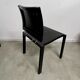 Lot 4 old vintage design chairs Dieticker Bruno Rey black wood year 70