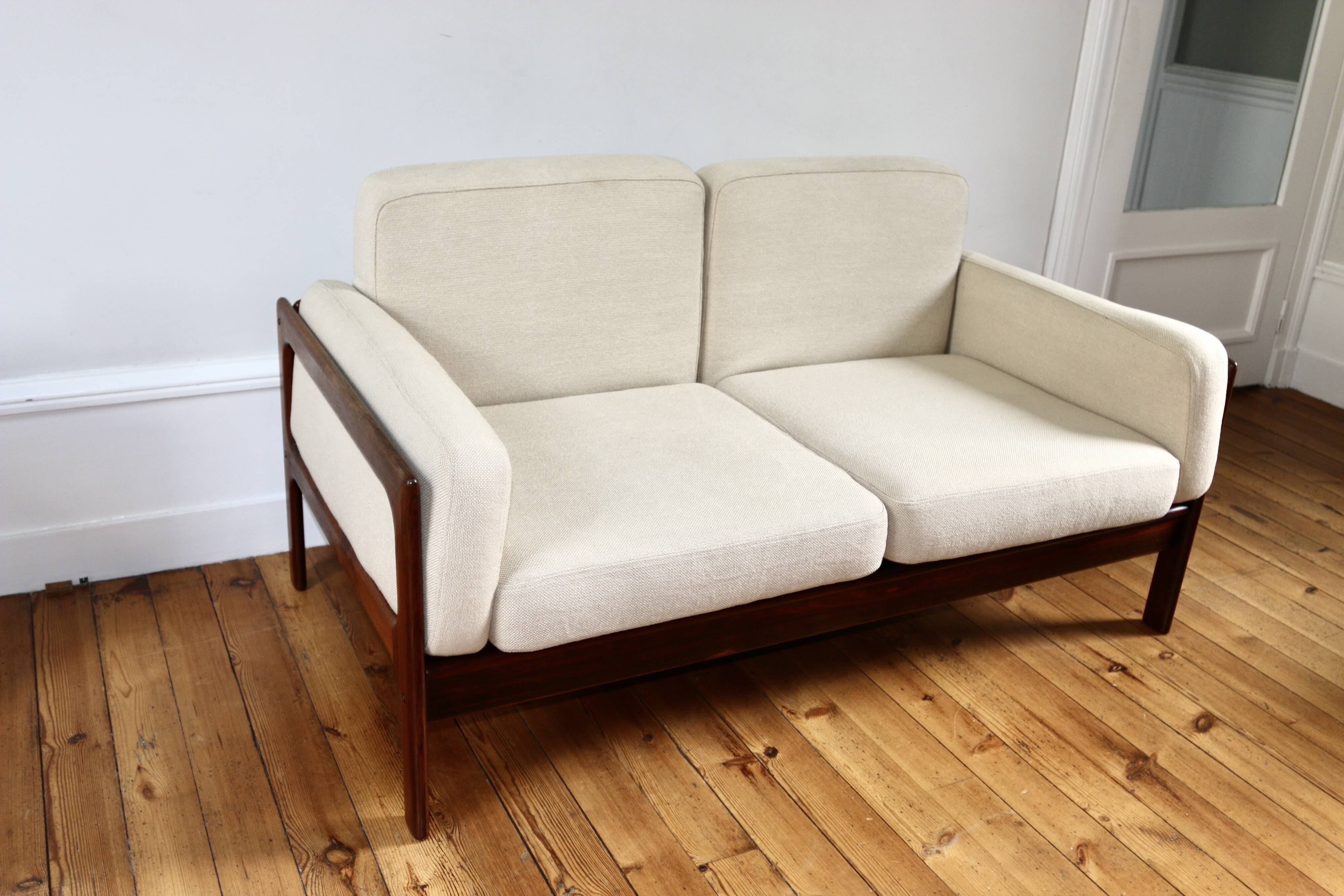 Vintage Danish Scandinavian bench in Rio rosewood, 1960