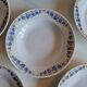 Set of 9 deep plates, earthenware from Creil Montereau, Colette model.