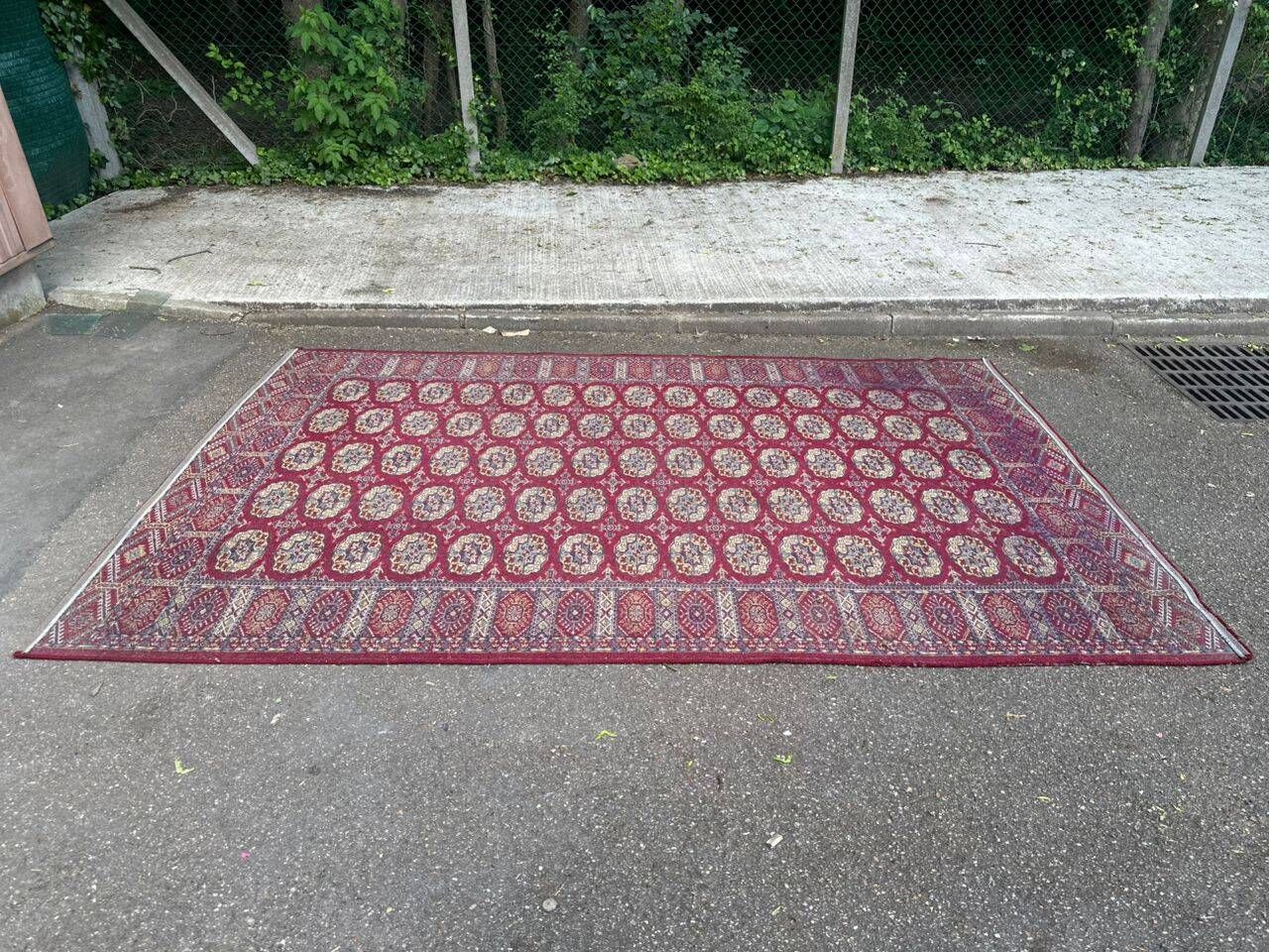Bokhara red burgundy industrial wool Persian carpet 200x300cm