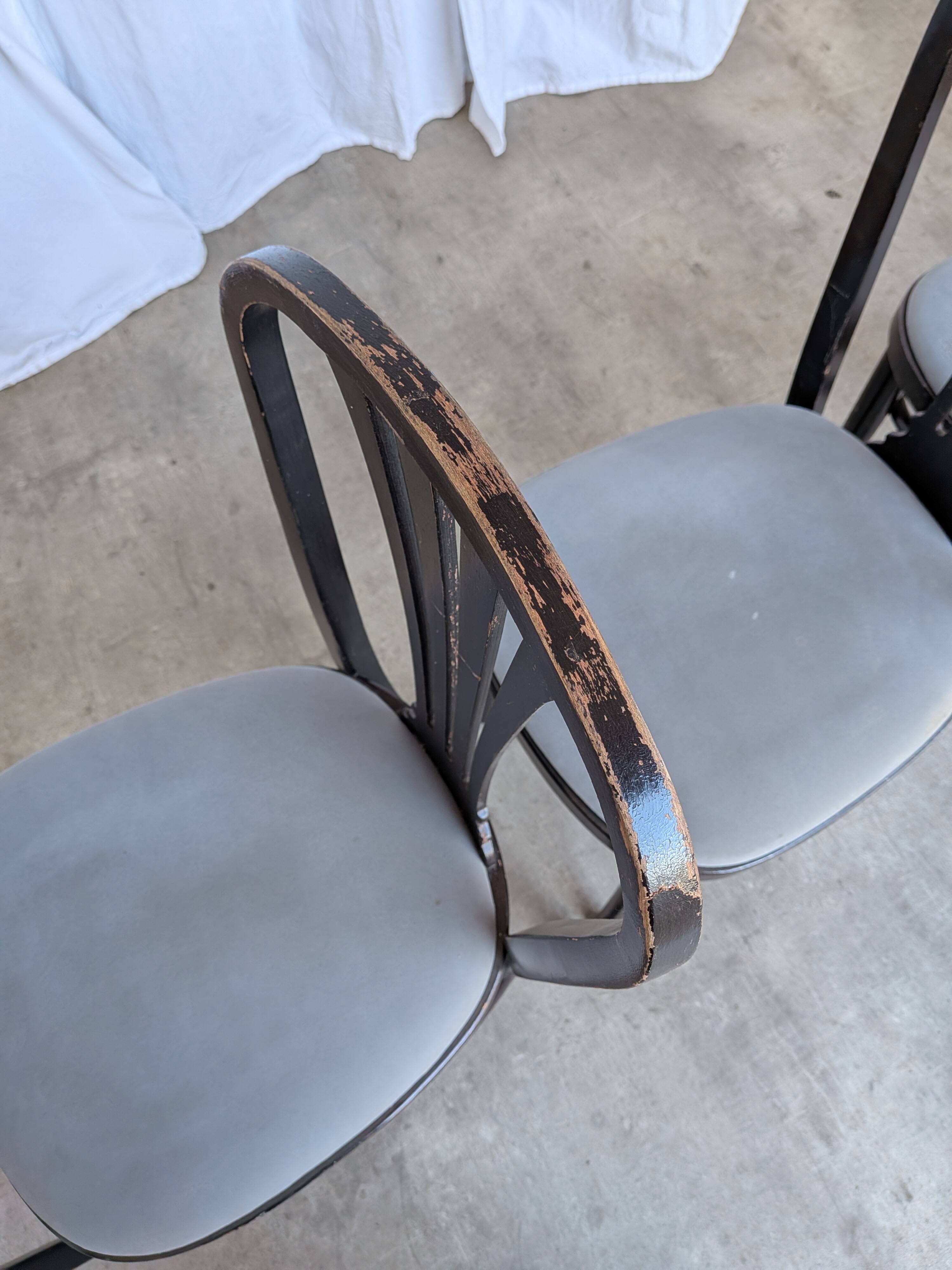 Chaises de salle à manger STOL Kamnik vintage : ensemble de 4 des années 1970, style moderne du milieu du siècle.