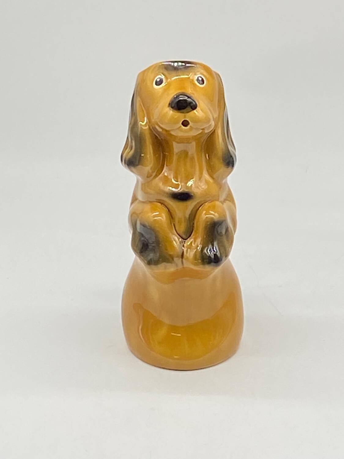 Pitcher / jug Dog / ceramic dachshund / slip / vintage