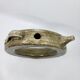 Vintage glazed stoneware pitcher in sculptural ring shape (1970s)