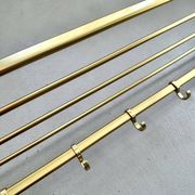 Mid-Century Coat Rack, Gold Coat Rack, Hallway Hook Rail, 1960s