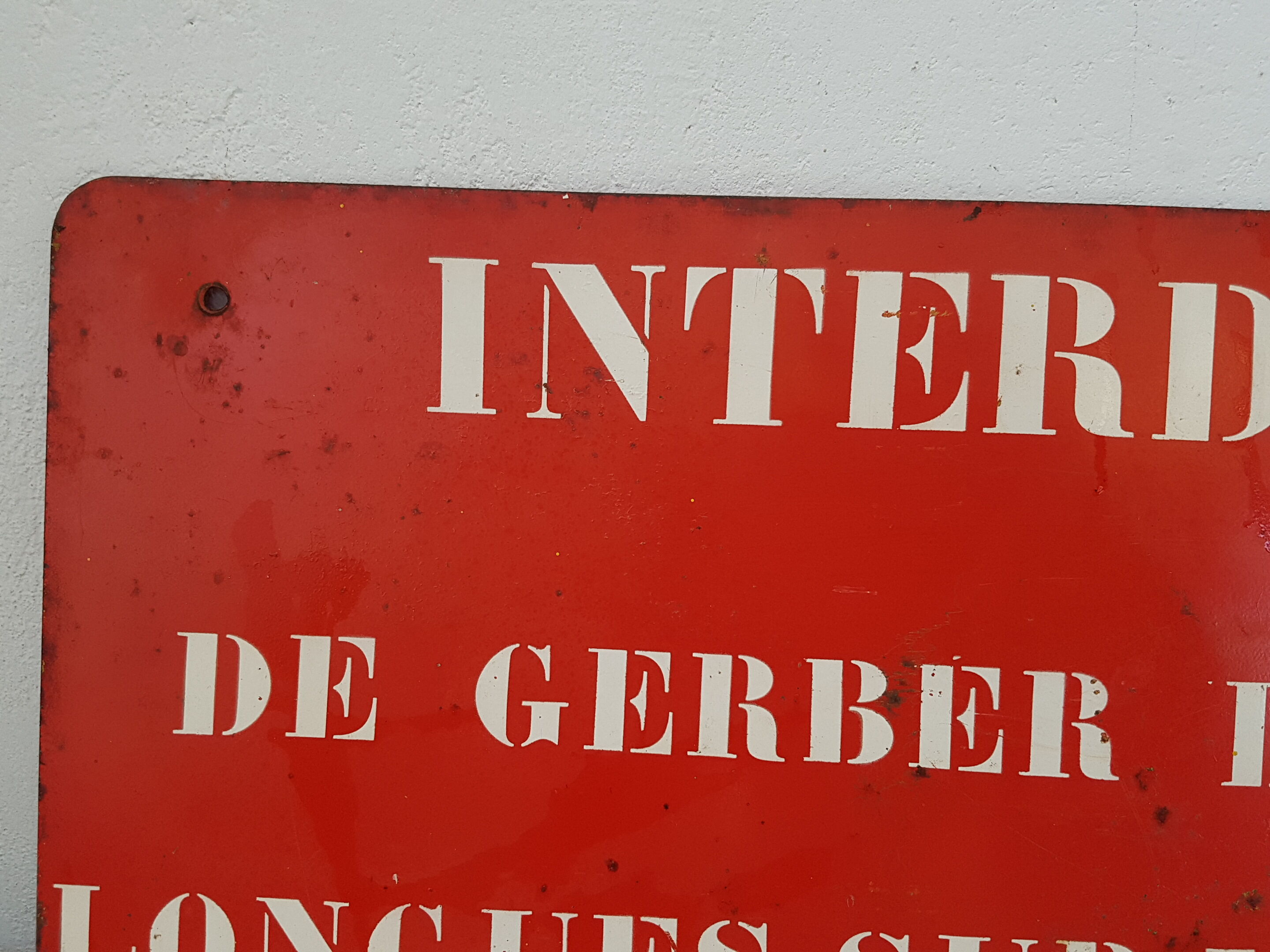 Metal plate vintage 1950