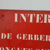 Metal plate vintage 1950