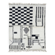 Tapis noir et blanc contemporain -  300 x 210 cm
