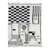 Contemporary black and white rug - 300 x 210 cm