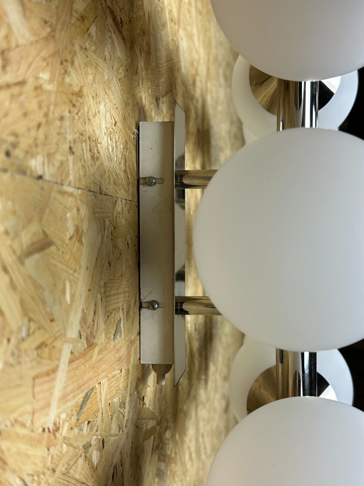 2x 60s 70s 6-bulb Sputnik wall lights by Kaiser Leuchten opal glass