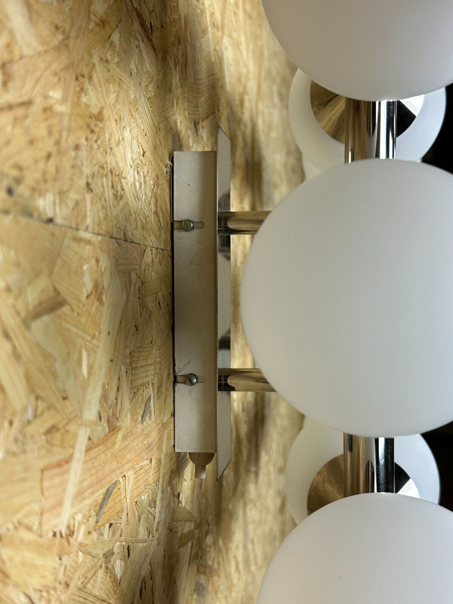 2x 60s 70s 6-bulb Sputnik wall lights by Kaiser Leuchten opal glass