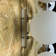 2x 60s 70s 6-bulb Sputnik wall lights by Kaiser Leuchten opal glass