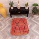 Handmade Berber pouf in wool 60 X 60 X 20 CM