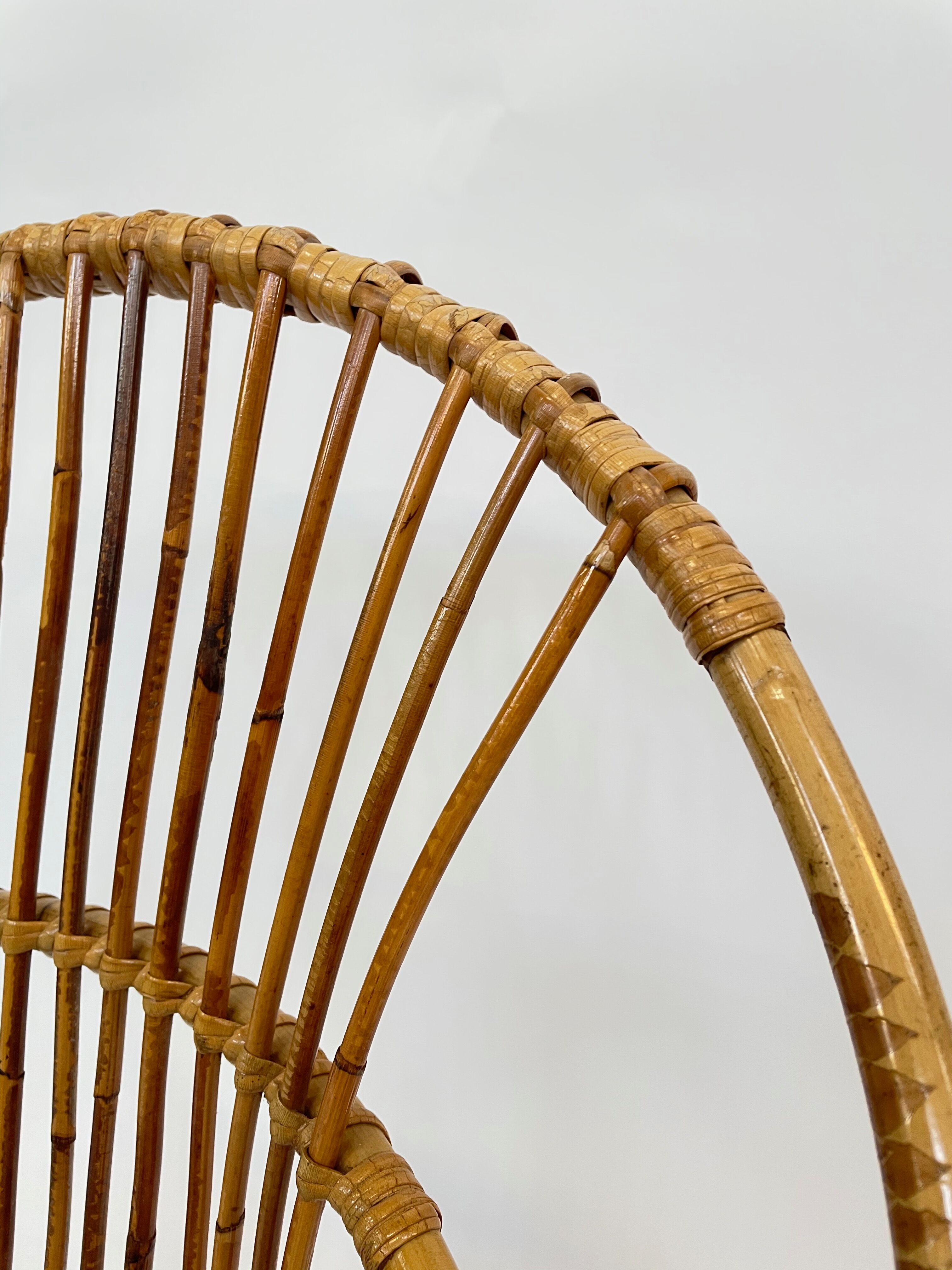 Fauteuil vintage en rotin par Dirk van Sliedregt Rohe Noordwolde 1960 aux Pays-Bas