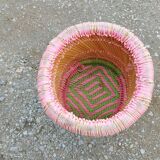 Armchair and stool set in bamboo and braided string