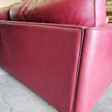 Canapé d'angle modulable Socrates en cuir bordeaux par Poltrona Frau, 1970