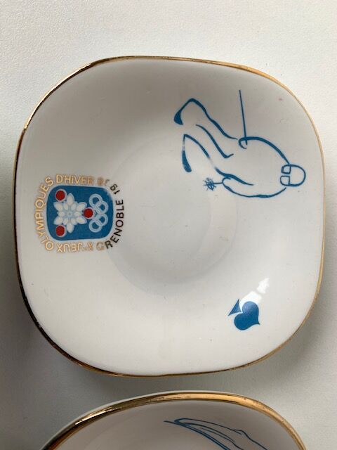 Empty pocket Olympic Games Grenoble JO 68 porcelain Lunéville Badonviller