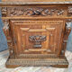 Renaissance library cabinet of hunting lodge in solid oak around 1850