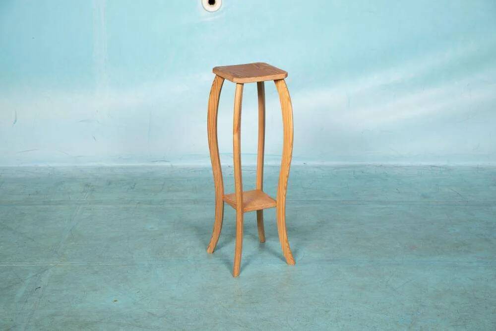 Vintage pine plant shelf, plant stand Sweden 1960