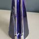 Pyramid vase Art Deco Moulin des Loups & Hamage Nord - blue and silver - Ref 959