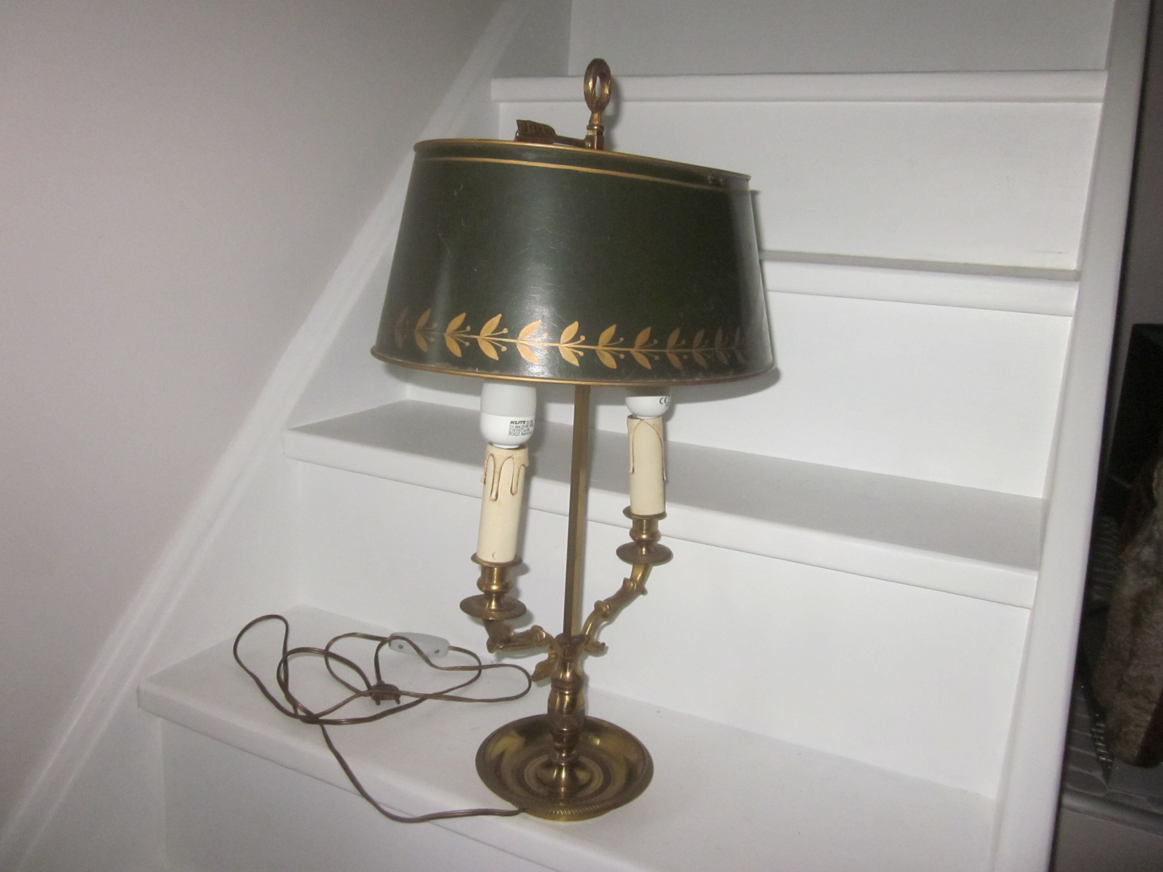 Old hot water bottle lamp