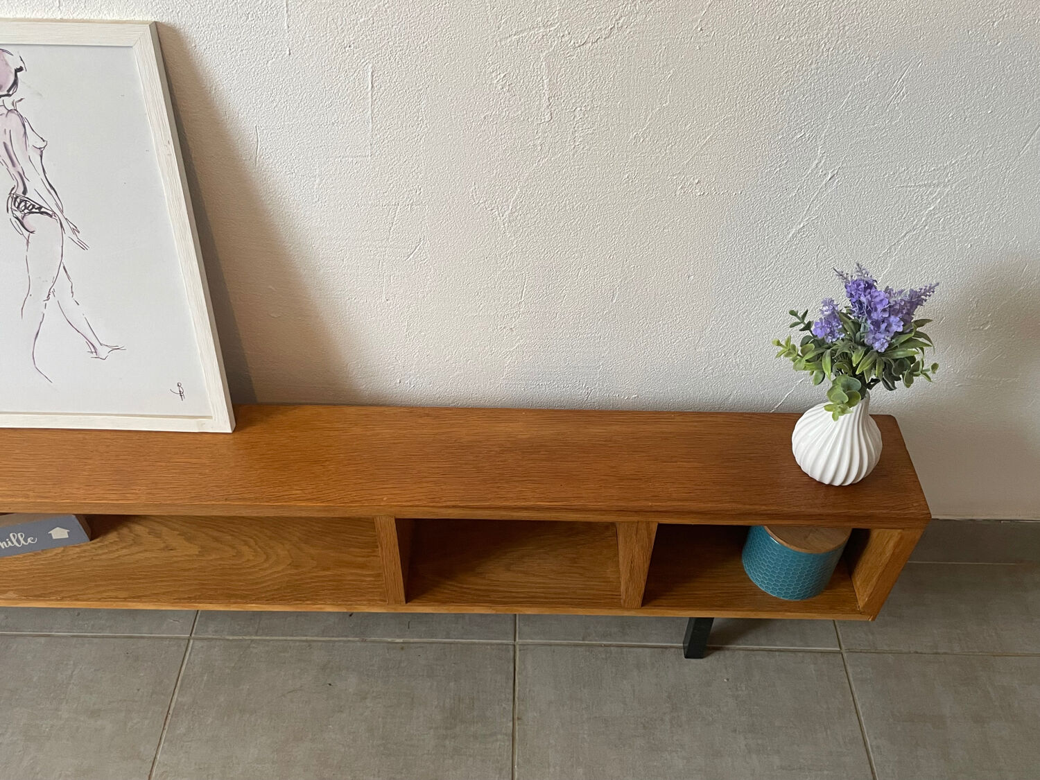 Very beautiful shallow vintage sideboard.