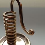 Golden brass candlestick from the 70's