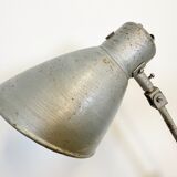 Lampe grise d’atelier industriel, années 1960