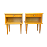 Pair of light wooden bedsides
