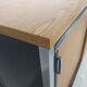 Sideboard storage modernist design 70s vintage oak metal