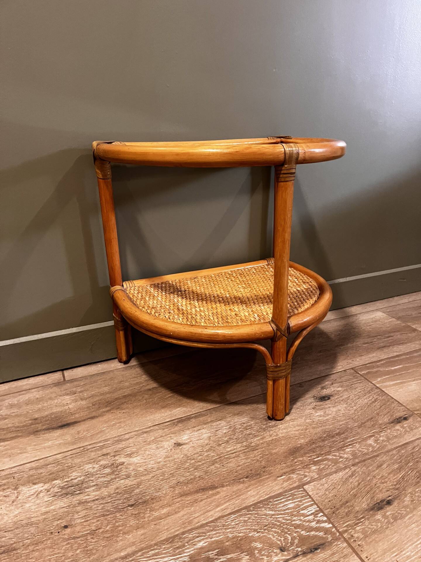 Rattan bedside table